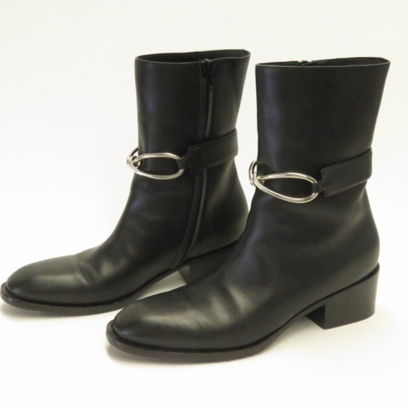 Balenciaga Shoes - Balenciaga Boot Black Leather Twisted